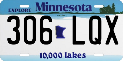 MN license plate 306LQX