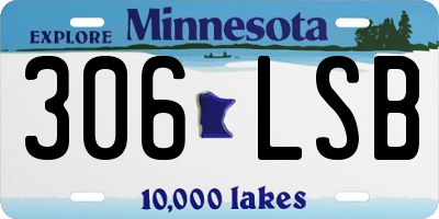 MN license plate 306LSB