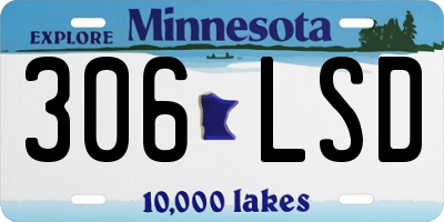 MN license plate 306LSD