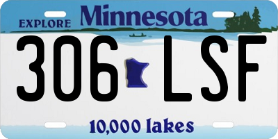 MN license plate 306LSF