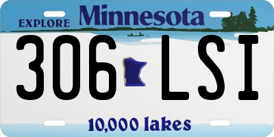 MN license plate 306LSI