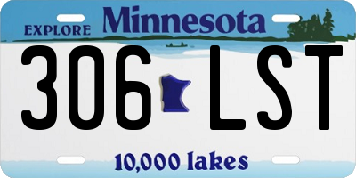 MN license plate 306LST
