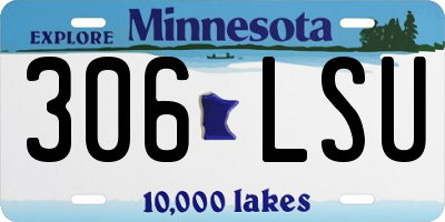 MN license plate 306LSU
