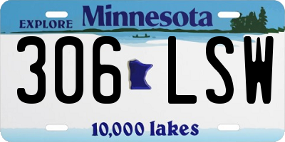 MN license plate 306LSW