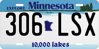 MN license plate 306LSX