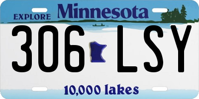 MN license plate 306LSY