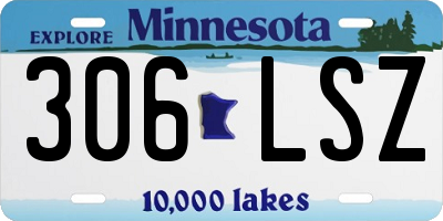 MN license plate 306LSZ