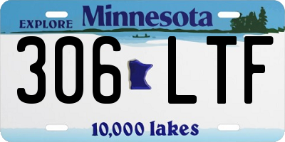 MN license plate 306LTF