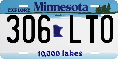 MN license plate 306LTO