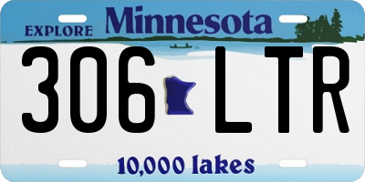 MN license plate 306LTR