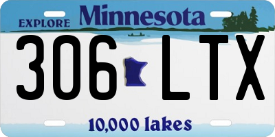 MN license plate 306LTX