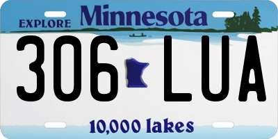 MN license plate 306LUA