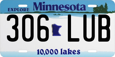 MN license plate 306LUB