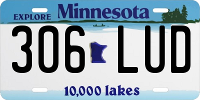 MN license plate 306LUD