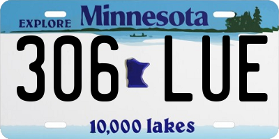 MN license plate 306LUE