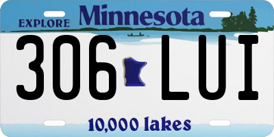 MN license plate 306LUI