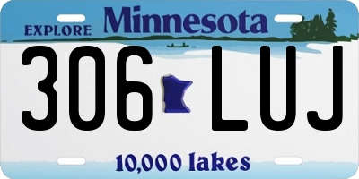 MN license plate 306LUJ