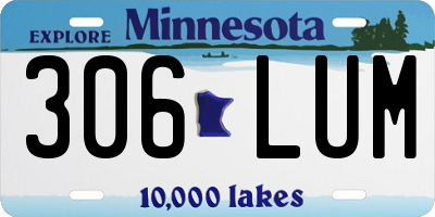 MN license plate 306LUM