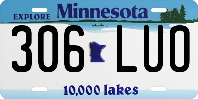MN license plate 306LUO