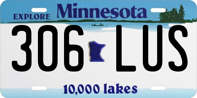 MN license plate 306LUS