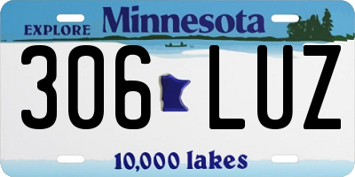 MN license plate 306LUZ