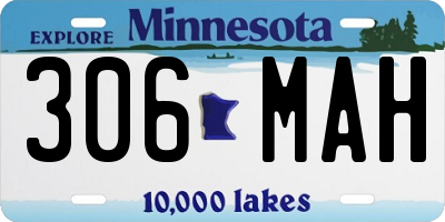 MN license plate 306MAH