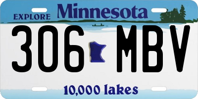 MN license plate 306MBV