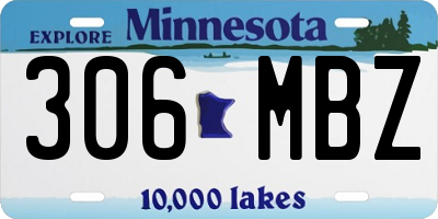MN license plate 306MBZ