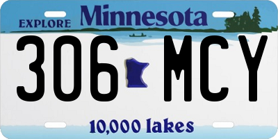 MN license plate 306MCY