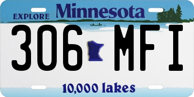 MN license plate 306MFI