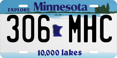 MN license plate 306MHC