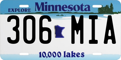 MN license plate 306MIA