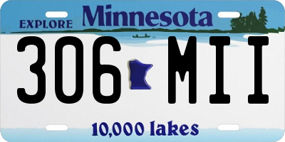 MN license plate 306MII