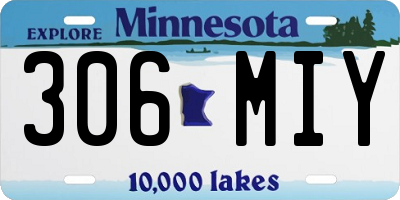 MN license plate 306MIY