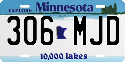 MN license plate 306MJD