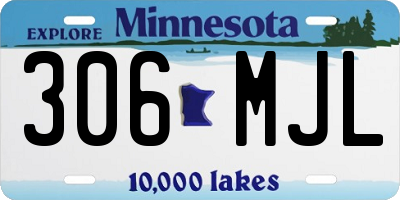 MN license plate 306MJL