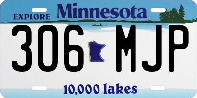 MN license plate 306MJP