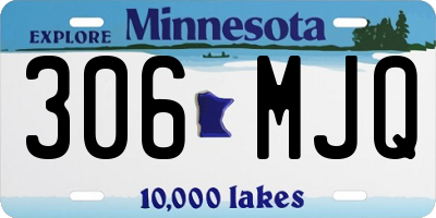 MN license plate 306MJQ