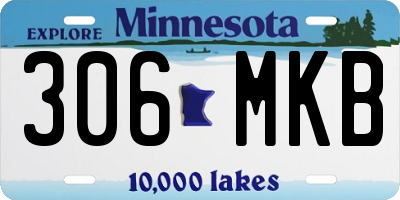 MN license plate 306MKB