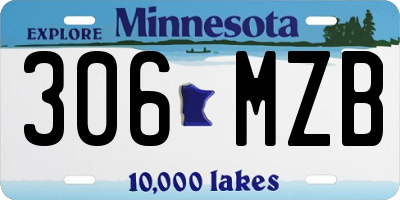 MN license plate 306MZB