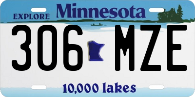 MN license plate 306MZE