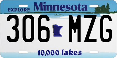 MN license plate 306MZG