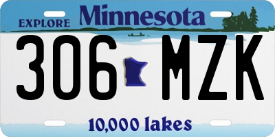 MN license plate 306MZK