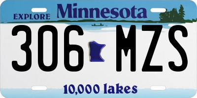 MN license plate 306MZS