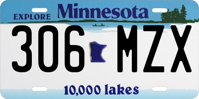 MN license plate 306MZX