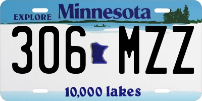 MN license plate 306MZZ