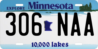 MN license plate 306NAA