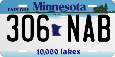 MN license plate 306NAB