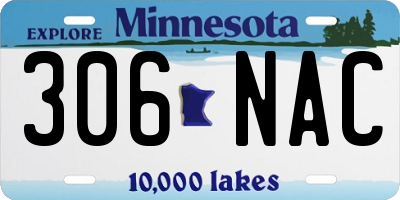 MN license plate 306NAC