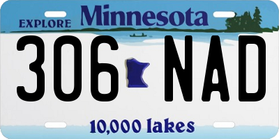 MN license plate 306NAD